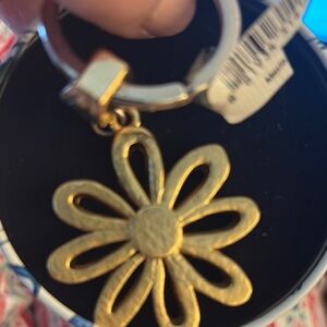 Brighton Gold Flower Pendant Keychain
